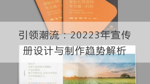 引领潮流：20223年宣传册设计与制作趋势解析